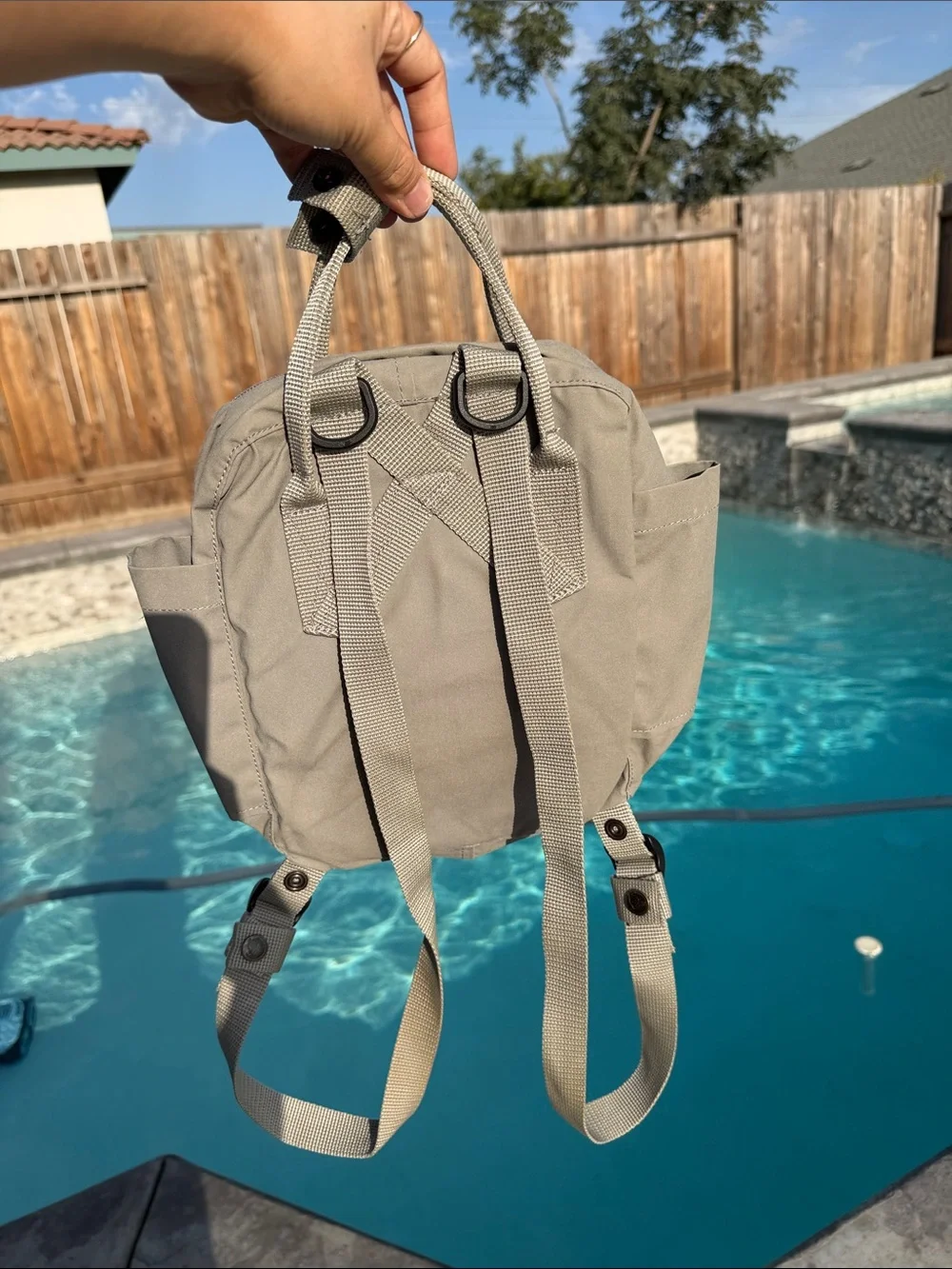 Fjallraven Kanken Mini Backpack in Taupe Gray